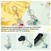 2Pcs 2 Colors Alloy Rhinestone Keychain KEYC-WR0001-06-4