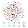 300Pcs 10 Colors Opaque Glass Beads GLAA-GO0001-02-1
