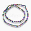 Electroplate Non-Magnetic Synthetic Hematite Beads Strands G-F585-C02-4mm-2
