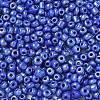 6/0 Opaque Colors Lustered Round Glass Seed Beads X-SEED-A012-4mm-128-2