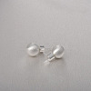 Round Ball Drawbench Brass Ear False Plugs for Women EJEW-G391-24D-S-1