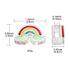 5Pcs Transparent Acrylic Enamel Beads OACR-YW0001-31C-3