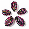 Printed Natural Cowrie Shell Beads X-SSHEL-R047-01-B08-2
