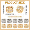 10Pcs 2 Colors Brass Micro Pave Cubic Zirconia European Beads KK-YW0004-30-2