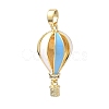 Brass Micro Pave Clear Cubic Zirconia Pendants KK-H254-02G-1