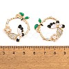 Rack Plating Alloy Enamel Pendants FIND-A040-04KCG-04-3