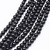 Natural Black Onyx Beads Strands G-E469-08-3mm-1