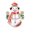 Christmas Zinc Alloy Rhinestone Pendnats PALLOY-K008-02D-KCG-1