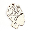Undyed Wood Big Pendants WOOD-T008-29-3