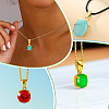 3Pcs 3 Styles Brass Pendant Cabochon Settings KK-PH0014-70-5