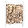 Brass Rhinestone Strass Chains CHC-T001-SS6-01C-3