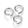 Non-Tarnish 304 Stainless Steel Open Jump Rings X-STAS-E113-09P-1