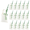 16Pcs Rectangle Polycotton Tote Bags ABAG-PH0001-77-1