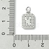 Rack Plating Brass Micro Pave Clear Cubic Zirconia Charms KK-G501-01Y-P-3