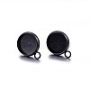304 Stainless Steel Stud Earring Settings STAS-H467-08B-14mm-2