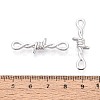 Zinc Alloy Barbed Wire Links Connector Charms TIBE-N016-01P-3