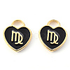 Light Gold Plated Alloy Enamel Pendants ENAM-R136-30-21-2