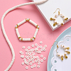 2 Strands Flat Round Handmade Polymer Clay Beads CLAY-SC0001-54B-4