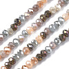 Electroplate Glass Beads Strands X-EGLA-T020-13B-01-1
