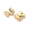 Brass Micro Pave Cubic Zirconia Charms KK-D504-18G-2