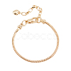 8Pcs Brass Round Snake Chain Bracelet for Men Women BJEW-PH0004-28-1