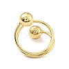 Brass Ball Triple Layer Wrap Ring for Women RJEW-E046-22G-2