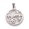 Non-Tarnish 304 Stainless Steel Pendants STAS-N096-02P-1