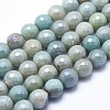 Natural Flower Amazonite Beads Strands X-G-O164-02-8mm-1