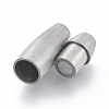 Tarnish Resistant 304 Stainless Steel Magnetic Clasps with Glue-in Ends STAS-D242-02P-B-2