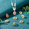 10Pcs Brass Pendant Cabochon Open Back Settings KK-BC0009-81-5