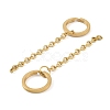 Ion Plating(IP) 304 Stainless Steel Split Key Ring Clasps STAS-L226-009A-G-2