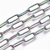 Ion Plating(IP) 304 Stainless Steel Paperclip Chains CHS-S006-JN957-3-4