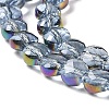 Electroplate Transparent Glass Beads Strands EGLA-Z001-02C-3