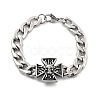 304 Stainless Steel Curb Chains Bancelets BJEW-C082-04B-AS-1