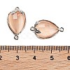 Cat Eye Faceted Teardrop Connector Charms G-B081-02P-02-3