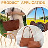 Two Tone Braided Round PU Leather Bag Straps DIY-WH0816-091B-KCG-5