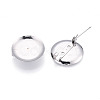 304 Stainless Steel Brooch Cabochon Settings STAS-E547-08H-P-1