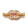925 Sterling Silver Micro Pave Cubic Zirconia Fold Over Clasps STER-M018-06G-1