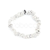 Natural Howlite Chips Beaded Stretch Bracelet for Women PW-WG72437-17-1
