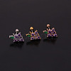 Grape Brass Micro Pave Cubic Zirconia Cartilage Earrings for Women WG9FBC0-10-1