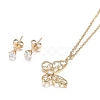304 Stainless Steel Rhinestone Jewelry Sets LS-SJEW-H301-05G-2