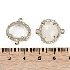 Natural Quartz Crystal Faceted Oval Links G-B126-01G-08-3