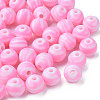 Opaque Striped Acrylic Beads MACR-S373-27A-05-3