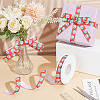 20 Yards Sport Ball Printed Polyester Volleyball Grosgrain Ribbon OCOR-WH0085-75A-02-4