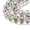 Transparent Electroplate Glass Beads Strands GLAA-Q099-C01-12-1-3