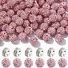 100Pcs Pave Disco Ball Beads RB-YW0001-30H-1