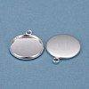 304 Stainless Steel Pendant Cabochon Settings X-STAS-F191-14S-F-2