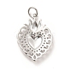 Rack Plating Brass Micro Pave Cubic Zirconia Pendants KK-K270-16P-2