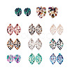 22Pcs 11 Style Cellulose Acetate(Resin) Pendants KY-BT0001-04-2