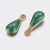 Antique Golden Plated Brass Enamel teardrop X-KK-Q571-01F-2